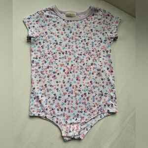 First Impressions 18M Baby Girl Bodysuit White Floral Snap Bottom Layer Top